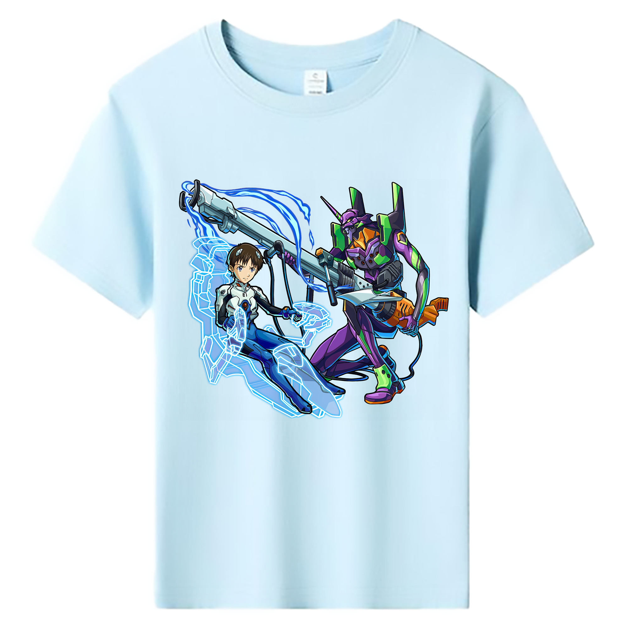 （画像用） EVA 新世紀エヴァンゲリオン 綿100％キッズTシャツ（フロントプリント）